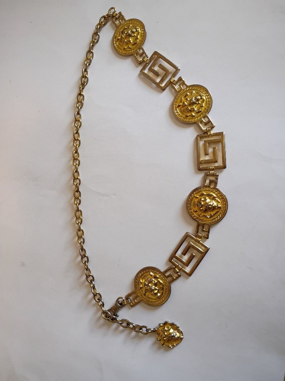 Gold Medallion Lion Chain Belt